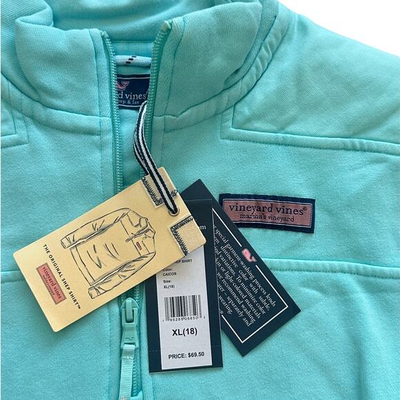 Vineyard Vines Shep Shirt Zipper Pullover Caicos Boys XL NWT - Picture 3 of 5